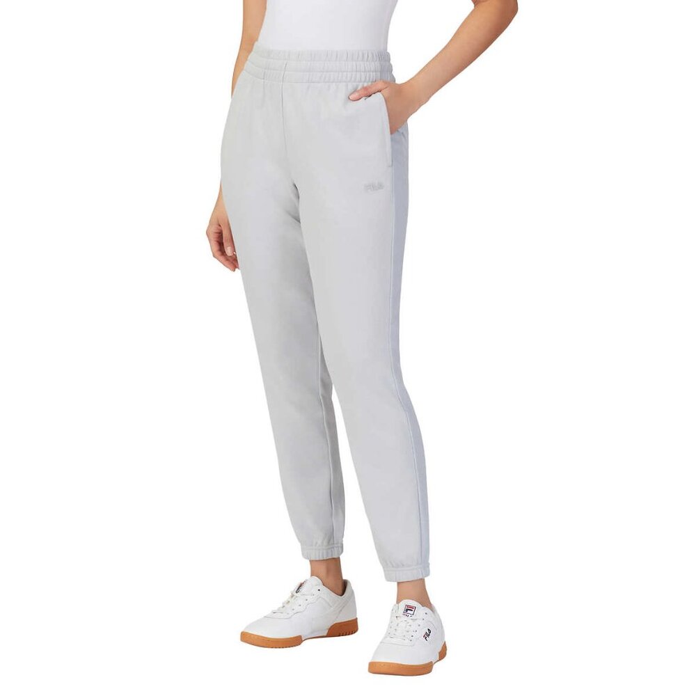 NEW Fila Women’s French Terry Joggers Pants Light Grey, Size Large (New)